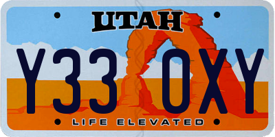 UT license plate Y330XY