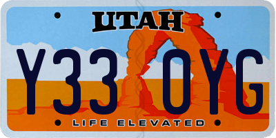 UT license plate Y330YG