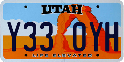 UT license plate Y330YH