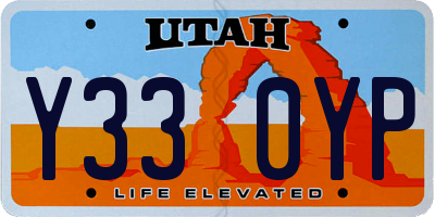 UT license plate Y330YP