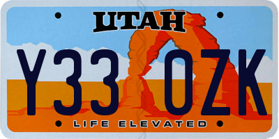 UT license plate Y330ZK