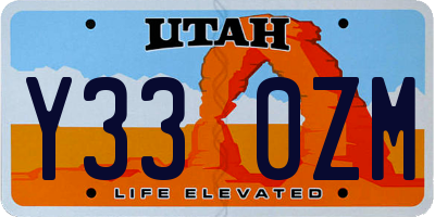 UT license plate Y330ZM