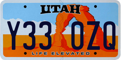 UT license plate Y330ZQ