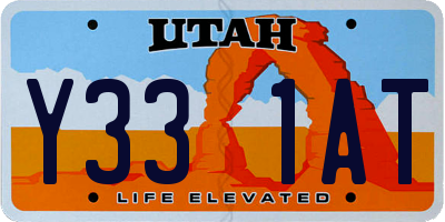 UT license plate Y331AT