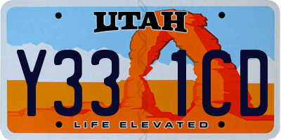 UT license plate Y331CD