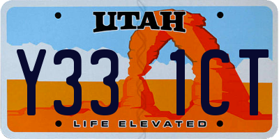 UT license plate Y331CT