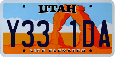 UT license plate Y331DA