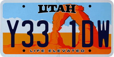UT license plate Y331DW