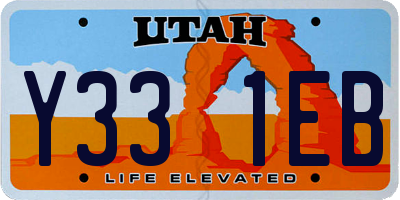 UT license plate Y331EB