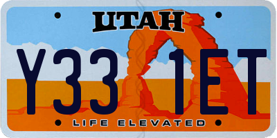 UT license plate Y331ET
