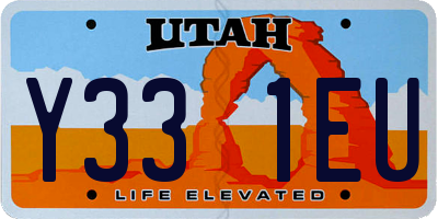 UT license plate Y331EU