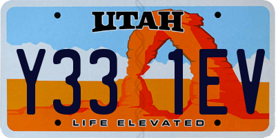 UT license plate Y331EV