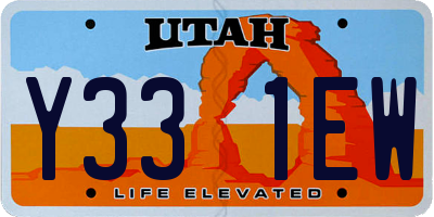 UT license plate Y331EW