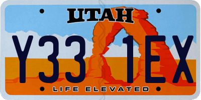 UT license plate Y331EX