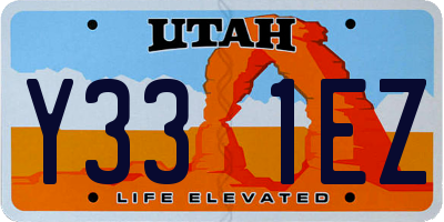 UT license plate Y331EZ