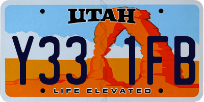 UT license plate Y331FB