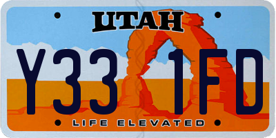 UT license plate Y331FD