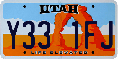 UT license plate Y331FJ