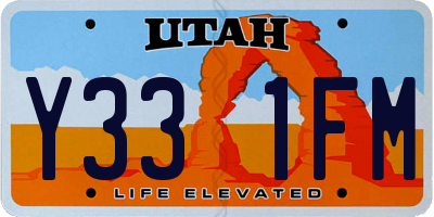 UT license plate Y331FM