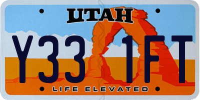 UT license plate Y331FT