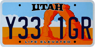 UT license plate Y331GR