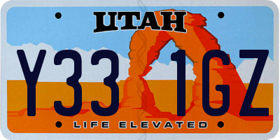 UT license plate Y331GZ