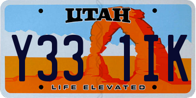 UT license plate Y331IK