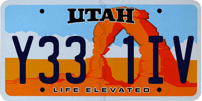 UT license plate Y331IV
