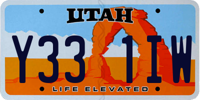 UT license plate Y331IW