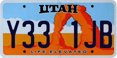 UT license plate Y331JB