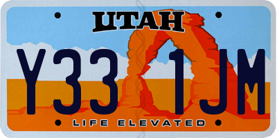 UT license plate Y331JM