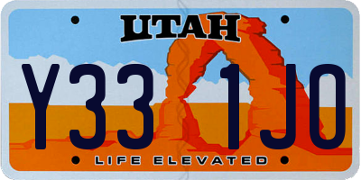 UT license plate Y331JO