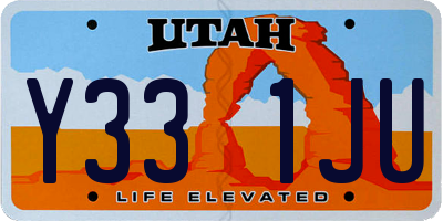 UT license plate Y331JU