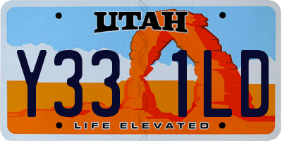 UT license plate Y331LD