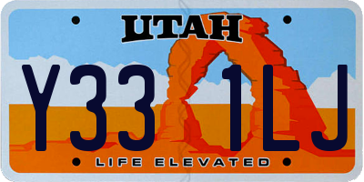 UT license plate Y331LJ