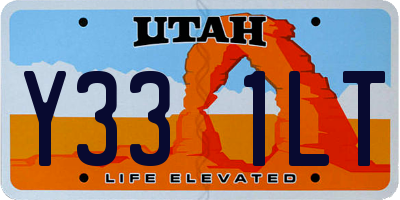 UT license plate Y331LT