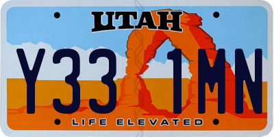 UT license plate Y331MN
