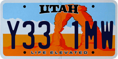 UT license plate Y331MW