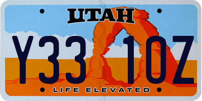 UT license plate Y331OZ