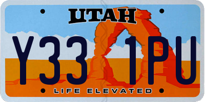 UT license plate Y331PU