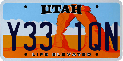 UT license plate Y331QN