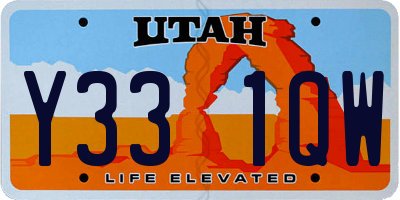 UT license plate Y331QW