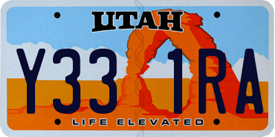 UT license plate Y331RA