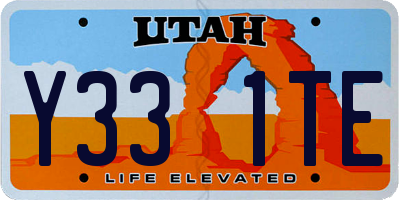 UT license plate Y331TE