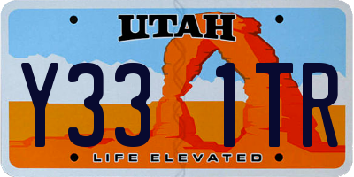 UT license plate Y331TR