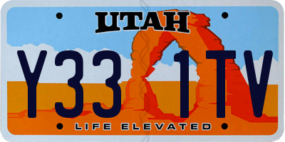 UT license plate Y331TV