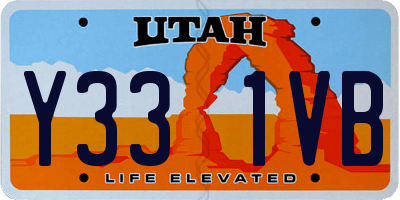UT license plate Y331VB