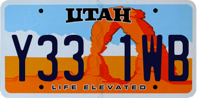 UT license plate Y331WB