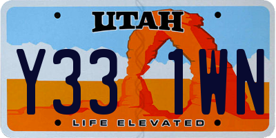 UT license plate Y331WN
