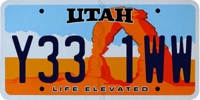 UT license plate Y331WW